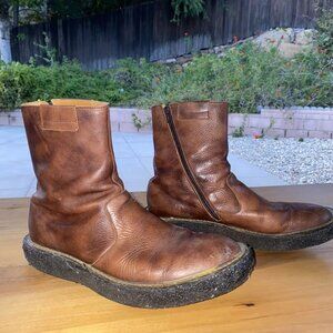 KAPITAL Zip Popeye Leather Boots Shoes Color Brown Size US9.5  JP27.5 japan